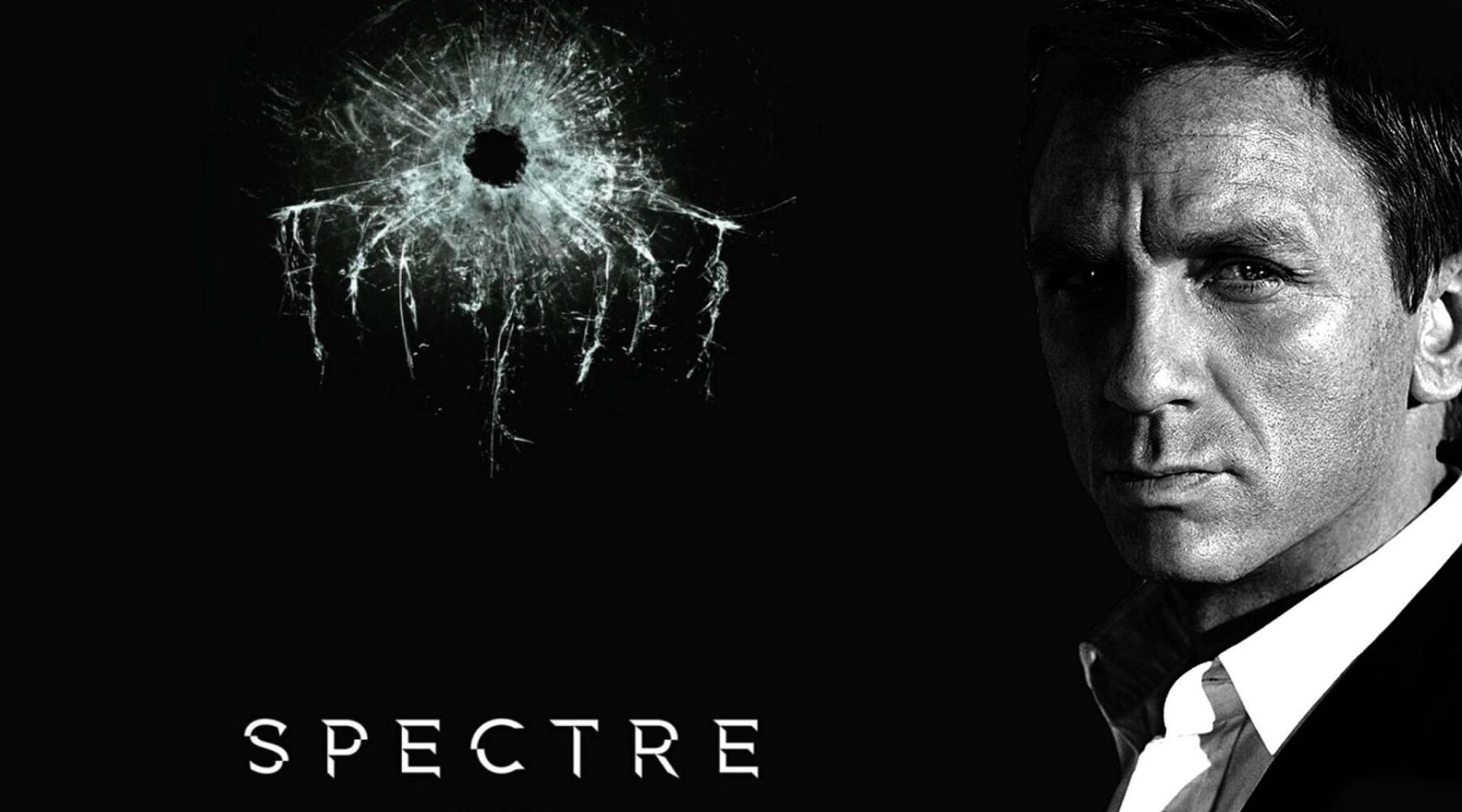 Daniel Craig en James Bond et l'impact de balle de l'affiche Spectre 007